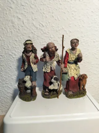 Lote 3 pastores con perros Belén