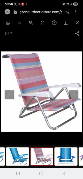 Sillas de playa plegables