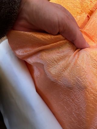 Coppia Tende Luna Satin Stropicciato Arancio