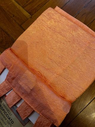 Coppia Tende Luna Satin Stropicciato Arancio