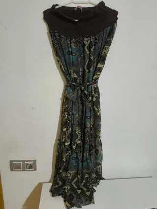 Vestido largo estampado talla única