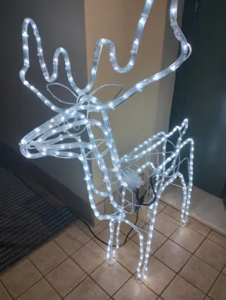 Renna Natalizia Luci Movimento