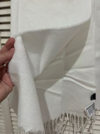Pañuelo Bufanda blanca básica con flecos H&M nueva