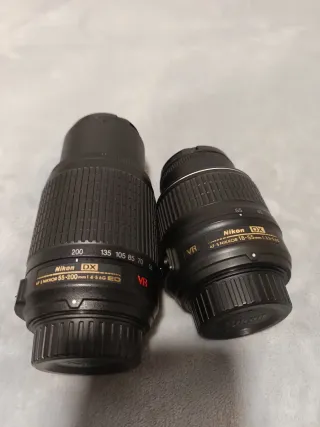 Objetivos Nikon 18-55mm y 55-200mm