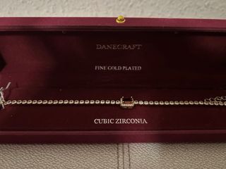 Bracciale Danecraft Donna Oro Placcato con Pietra Rossa