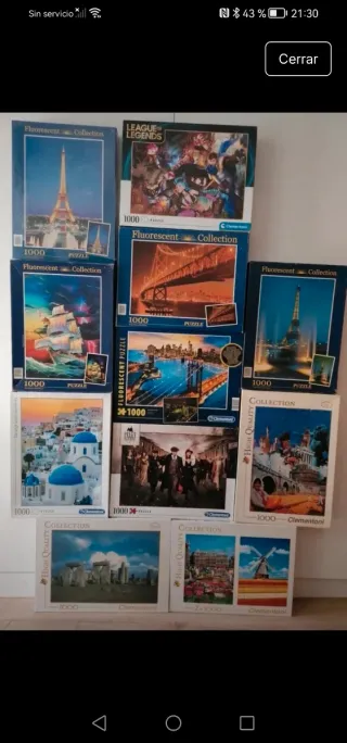 Lote Puzzles 1000 piezas Clementoni