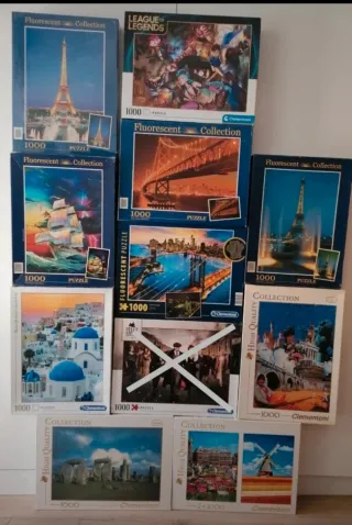 Lote Puzzles 1000 piezas Clementoni