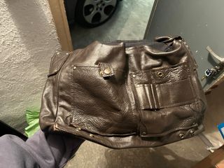 Bolso de cuero marrón