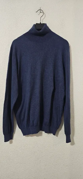 Jersey cuello alto Massimo Dutti azul