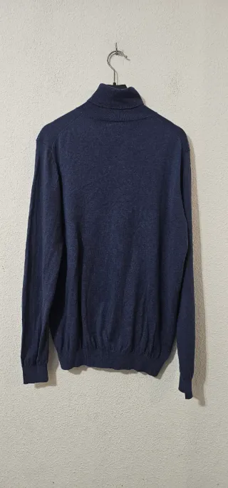 Jersey cuello alto Massimo Dutti azul