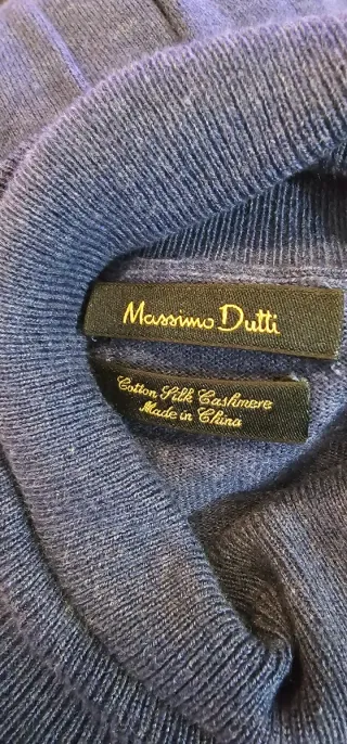 Jersey cuello alto Massimo Dutti azul