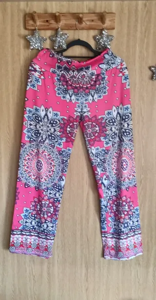 Pantalón estampado multicolor