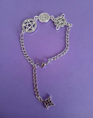 Pulsera  de eslabones triple protección