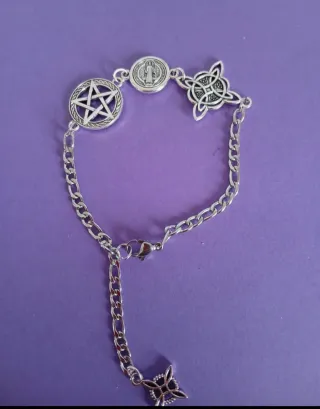 Pulsera  de eslabones triple protección