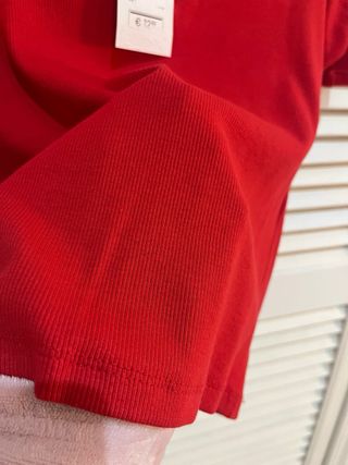 Top Polo Rojo Stradivarius Talla S Nuevo