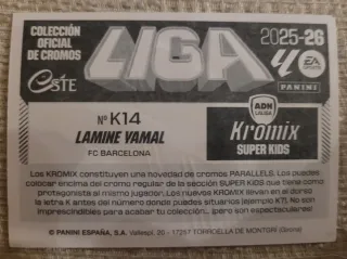 Cromo Lamine Yamal Super Kids Kromix Panini