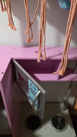 Cocina de juguete para niñas rosa