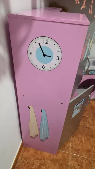 Cocina de juguete para niñas rosa