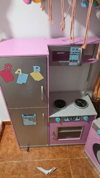 Cocina de juguete para niñas rosa