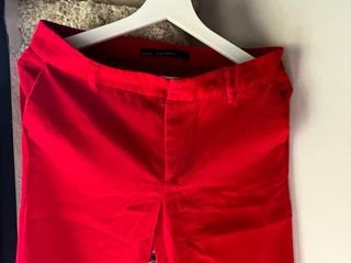 Pantalón Zara Basic Rojo
