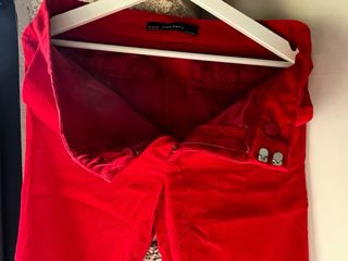 Pantalón Zara Basic Rojo