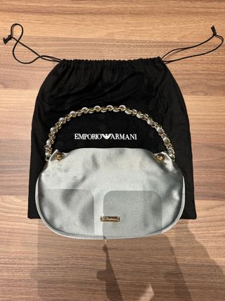 Borsa Emporio Armani donna grigio perla