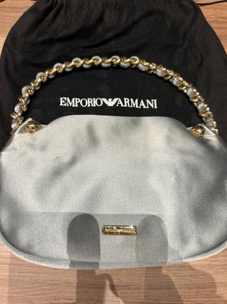 Borsa Emporio Armani donna grigio perla