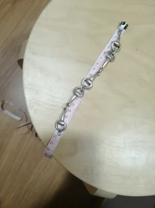 Pulsera eslabones estribo plata