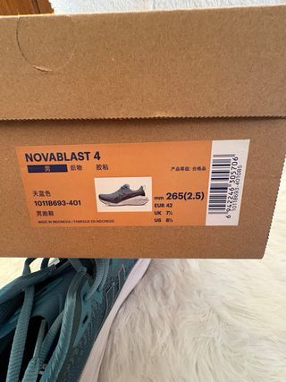 ASICS Novablast 4 Blu/Teal Uomo 42 EU