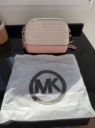 Bolso Michael Kors Beige y Rosa Original
