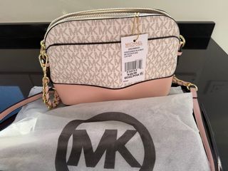 Bolso Michael Kors Beige y Rosa Original