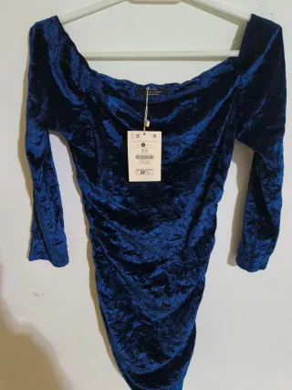 Vestido Bershka azul talla S