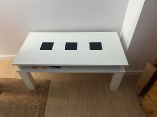 Mesa de centro elevable blanca