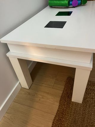 Mesa de centro elevable blanca