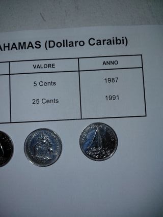 Monete Bahamas Dollaro Caraibi