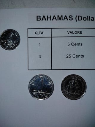 Monete Bahamas Dollaro Caraibi