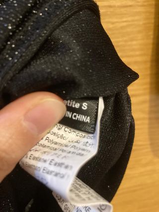 Vestido fiesta brillo negro talla S