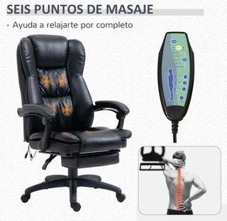 Silla de oficina ergonómica con reposapiés