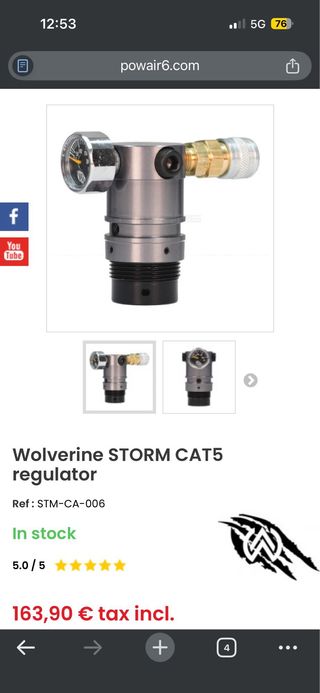 Punho da monk customs  e regulador storm cat5