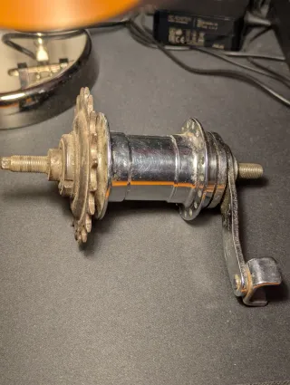 Mozzo Bici Vintage Contropedale Cromato Komet