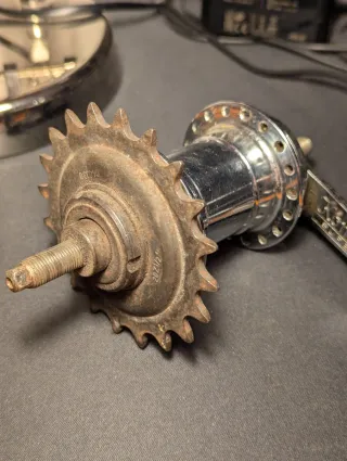 Mozzo Bici Vintage Contropedale Cromato Komet