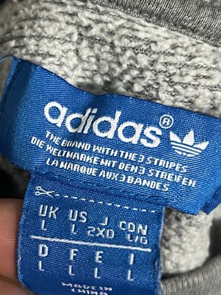 Sudadera Adidas Gris Talla L