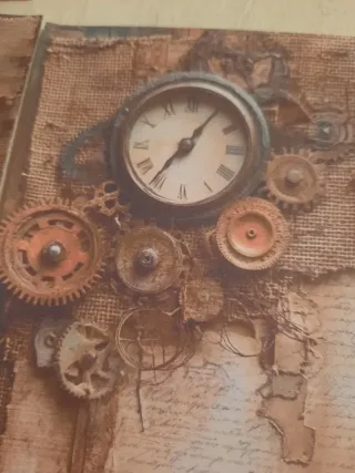 12 papéis 15x15cm Steampunk