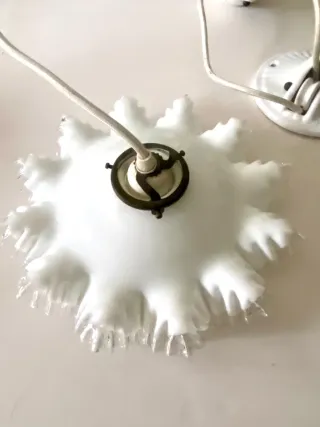 Lámpara Opalina Vintage Contrapeso