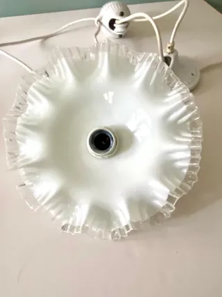 Lámpara Opalina Vintage Contrapeso