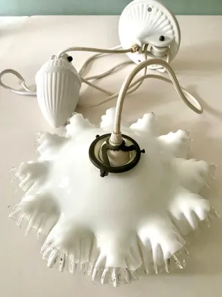 Lámpara Opalina Vintage Contrapeso