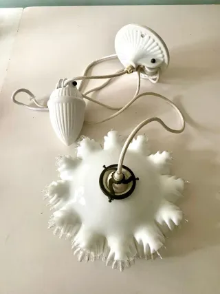 Lámpara Opalina Vintage Contrapeso