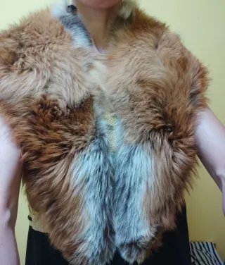 Cuello de piel para abrigo, chaqueton o chaqueta