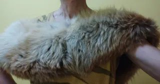 Cuello de piel para abrigo, chaqueton o chaqueta