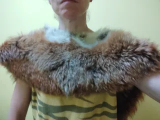 Cuello de piel para abrigo, chaqueton o chaqueta